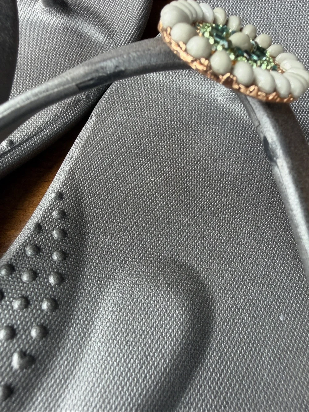 Oka B Sandals Gray Flip Flops Sz 8
